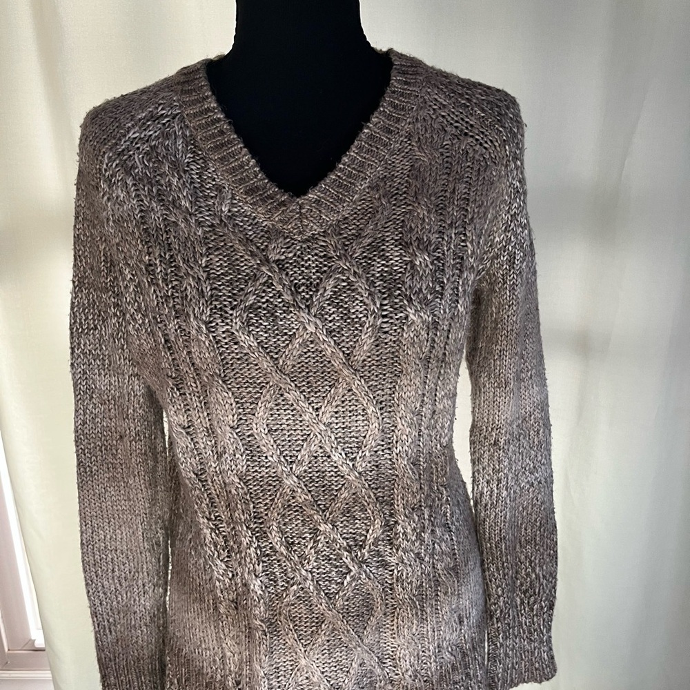 Prana Women's Cable Knit Striped Sweater